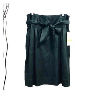 Sharagano Black Olivia Belted Skirt Size 12 NWT